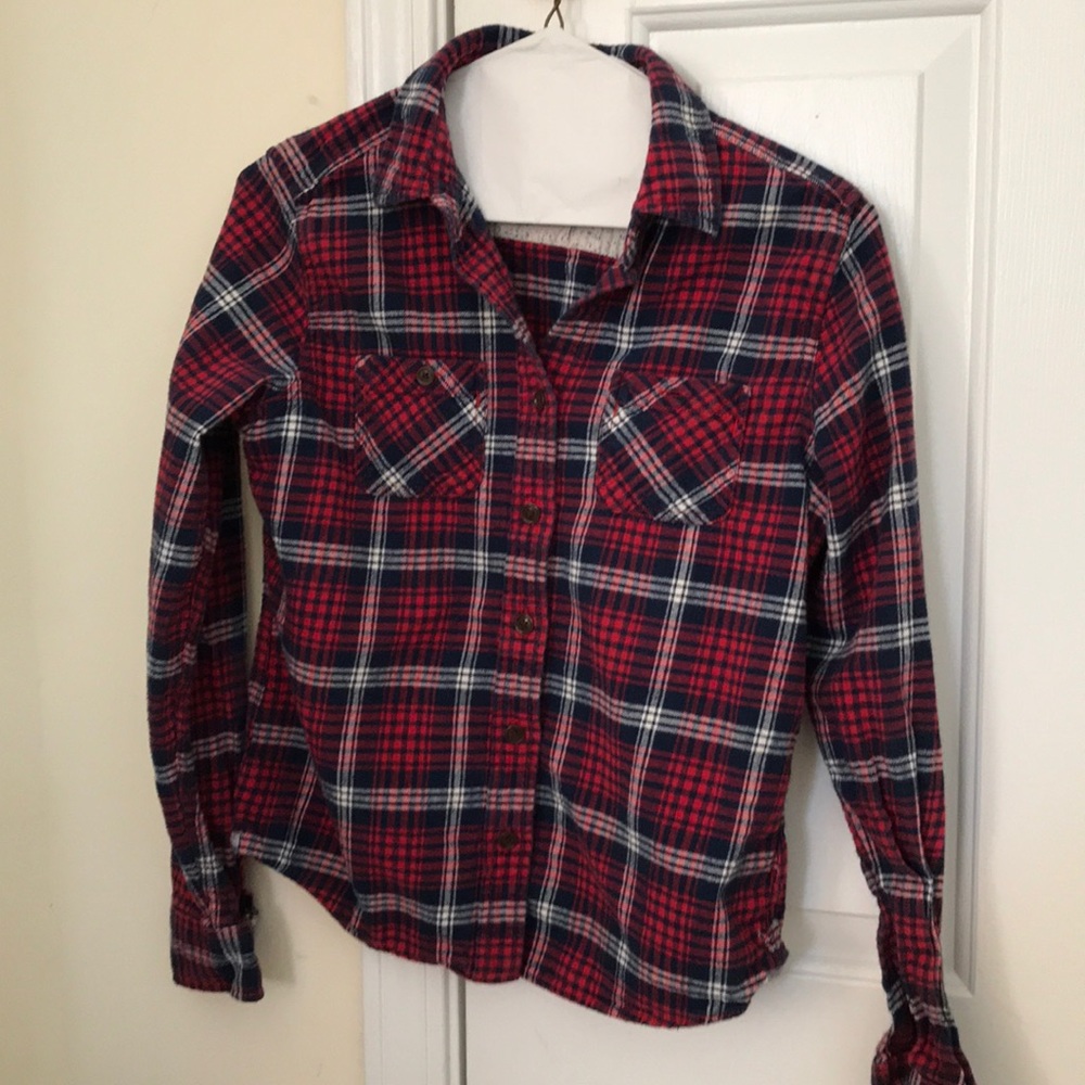 American Eagle Flannel Plaid Button Down